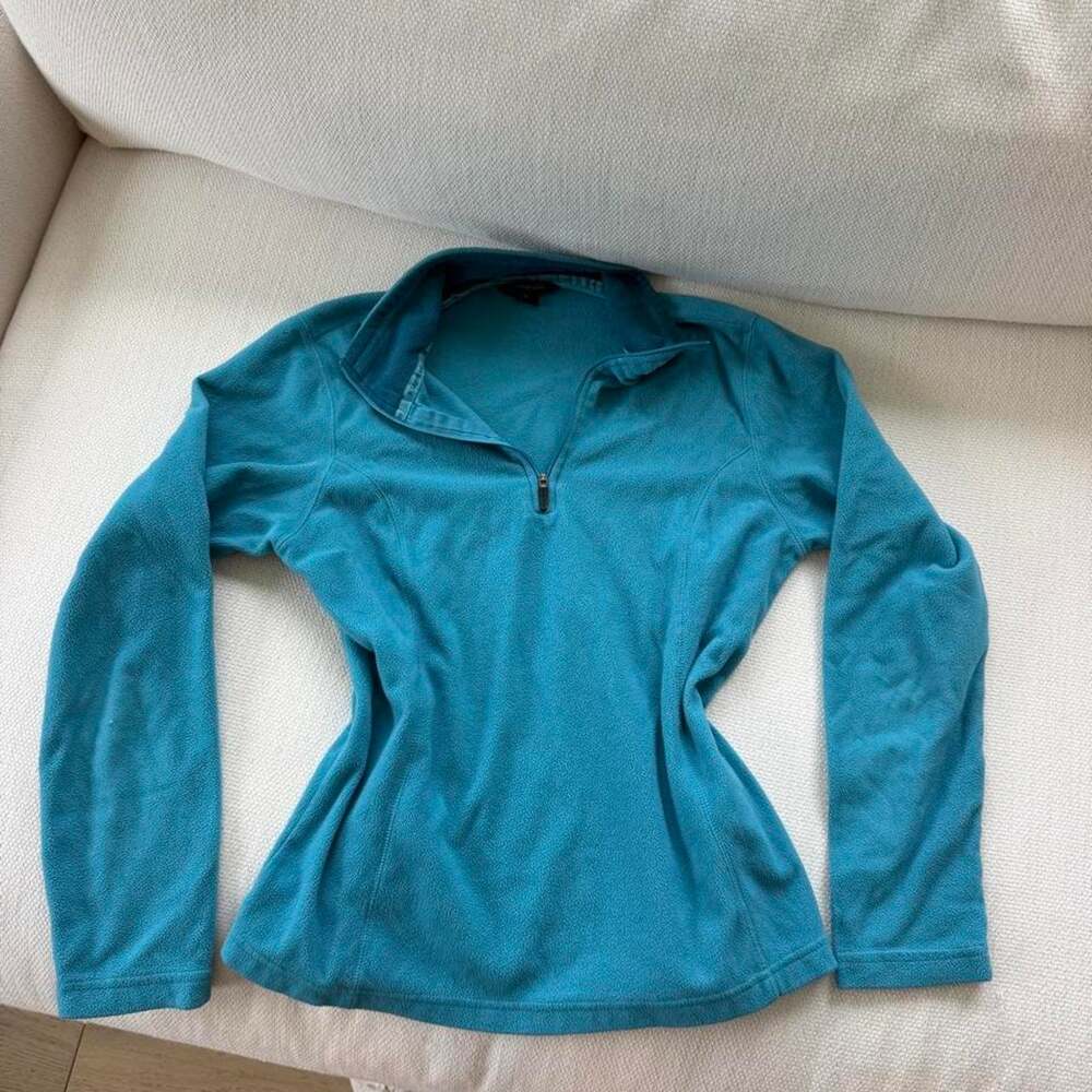 Lands end blue quarter zip